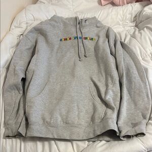 vintage y2k skater style streetwear gray hoodie